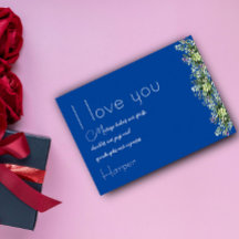 Botanische Liebe Blume Wasserfarbe lustige Postkar