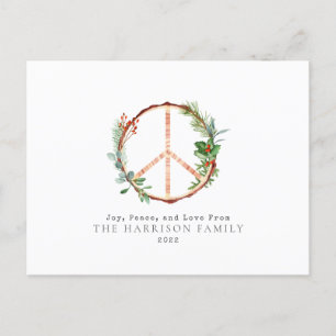 Botanische Liebe mit Holzschild Weihnachten