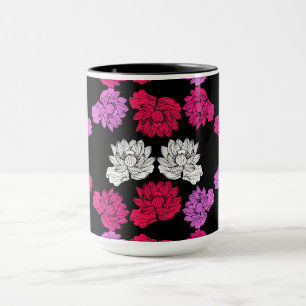 Botanische Lilienstoffe Druck Tasse