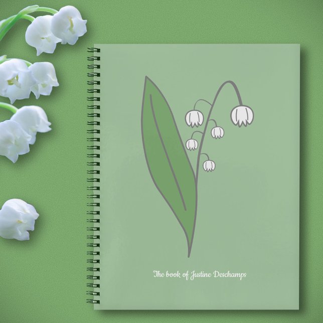Botanische Lily der Blume Valley Pastel Notizbuch (Botanical Lily of the Valley Notebook)