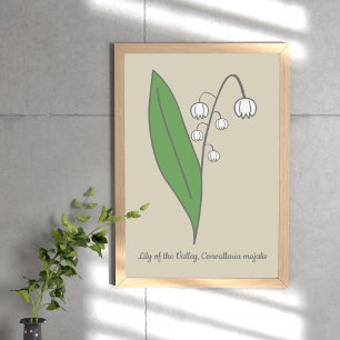 Botanische Lily der Blume Valley Pastel Poster