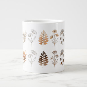 Botanische Line-Art-Tassen Jumbo-Tasse