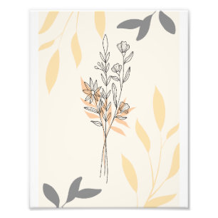 Botanische Linie Delikatessen Fotodruck