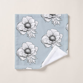 Botanische Linie Kunst: Anemone Waschlappen