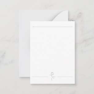 Botanische Linie Zeichnend Notecard Mitteilungskarte