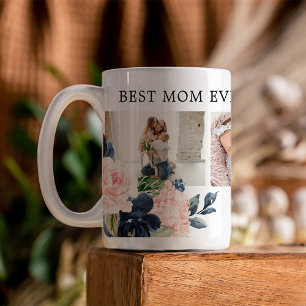 Botanische Mama Beste Blüte je Fotomaterial Kaffeetasse