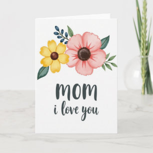 Botanische Mama Ich Liebe Dich Karte