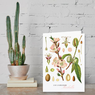 Botanische Mandelblüten Monogramm Leer