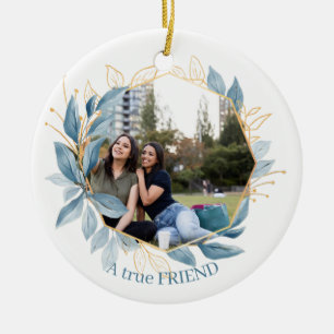 Botanische Marine Blue Friends Life's Beste Keramik Ornament
