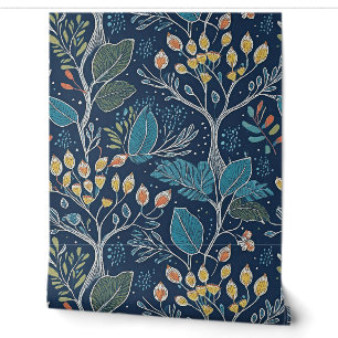 Botanische Marine Midnight Garden Tapete