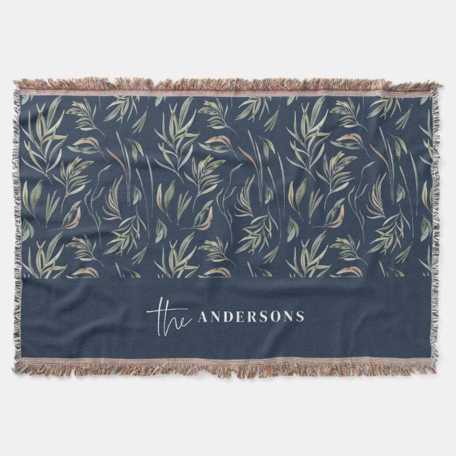 Botanische Marineinfassade mit elegantem Familiend Decke (Vorderseite)