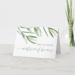 Botanische Matron of Honor WeddingVorschlag Cards Einladung