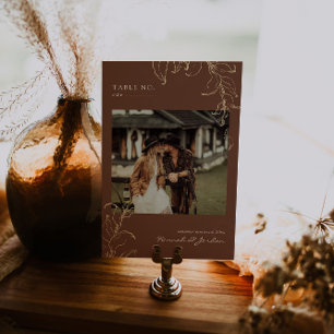 Botanische Minimal Terracotta   TISCHNUMMER