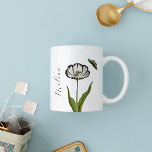 Botanische Minimalblume Zweifarbige Tasse