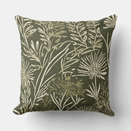 Botanische Minimalistische Olive Green Sage Kissen