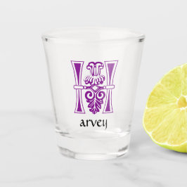 Botanische mittelalterliche Dekorative Hauptstadt  Schnapsglas