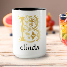 Botanische mittelalterliche Dekorative Hauptstadt Tasse