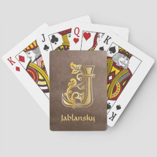 Botanische mittelalterliche Hauptstadt J Spielkarten