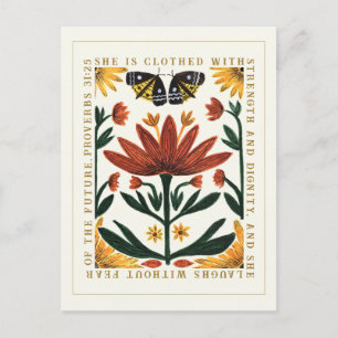 Botanische moderne Bibelvers Postkarte
