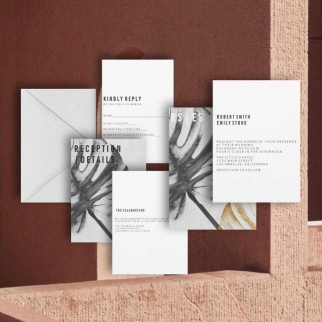 Botanische Moderne Einladung zur Hochzeit: Sammlun (Von Creator hochgeladen)