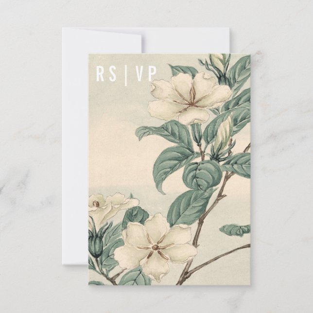 Botanische moderne RSVP-Karte RSVP Karte (Vorderseite)