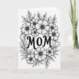 Botanische Mom-Kunstkarte Karte