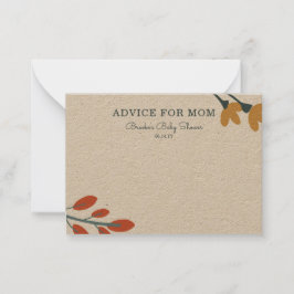 Botanische Mommy Advice Cards fallen Hinweiskarte