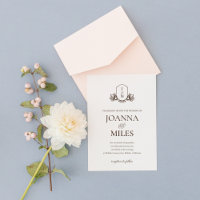 Botanische Monogramm-Hochzeit in elegantem Vintage