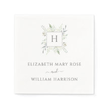 Botanische Monogramm-Hochzeit