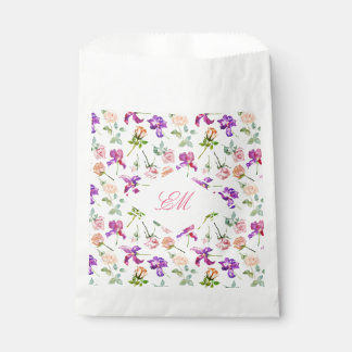 Botanische Monogramm-Hochzeit von maximalistischer Geschenktütchen