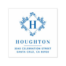 Botanische Monogramm-Rücksendeadresse