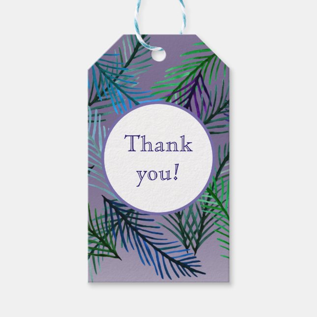 Botanische Muster Geschenkanhänger (Vorderseite)