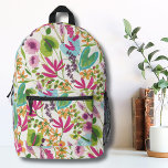 Botanische Mustermädchen Bedruckter Rucksack<br><div class="desc">Der Vintage, tropische Blumenmuster bedruckte Rucksack ist grün. Dieser niedliche Aufdruck sieht aus wie ein Vintager tropischer Blumendruck! Die Farbtöne Rosa, lila, Blau, Grün, Gelb, Orange und vieles mehr sind miteinander vermischt. Ideal für Geschenke oder Produkte. Ideal für den Rücken in die Schule für Ihre Kinder oder für einen Lehrer...</div>