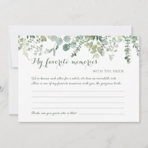 Botanische My Favorite-Erinnerungen mit der Brautk Einladung