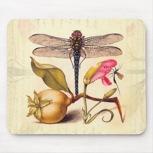 Botanische Natur der Libelle Mousepad (Vorne)