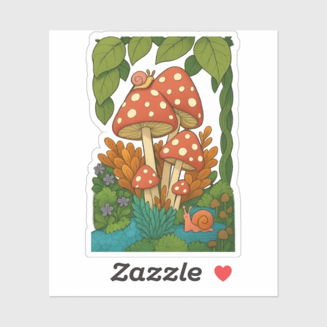 Botanische Naturkunst Aufkleber (Blatt)