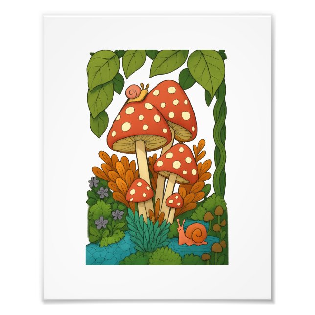 Botanische Naturkunst Fotodruck (Vorne)