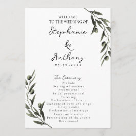 Botanische Olive Branch Blätter Italienische Hochz Programm