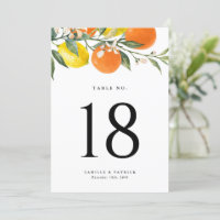 Botanische Orangen- und Zitronenhochzeiten-Tischnu