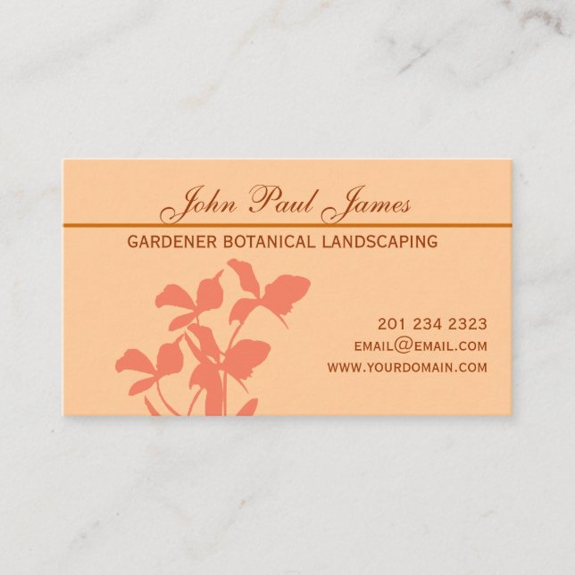 Botanische Orchideen-Blumen   illustration Visitenkarte (Vorderseite)