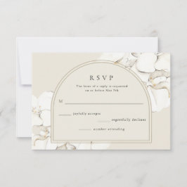 Botanische Orchideenhochzeit RSVP Karte