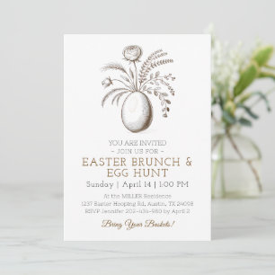 Botanische Osterbrunch-Ostereiersuche Einladung