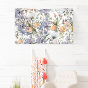 Botanische Pastellfarben Wildblume Blütensommer Banner
