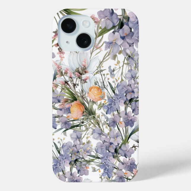 Botanische Pastellfarben Wildblume Blütensommer Case-Mate iPhone Hülle (Rückseite)