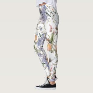 Botanische Pastellfarben Wildblume Blütensommer Leggings