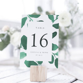 Botanische Personalisierte Tischnummer