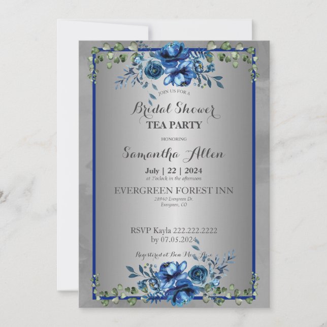 Botanische Petalen der Liebe: Kommen Sie zu uns fü Einladung (Vorderseite)