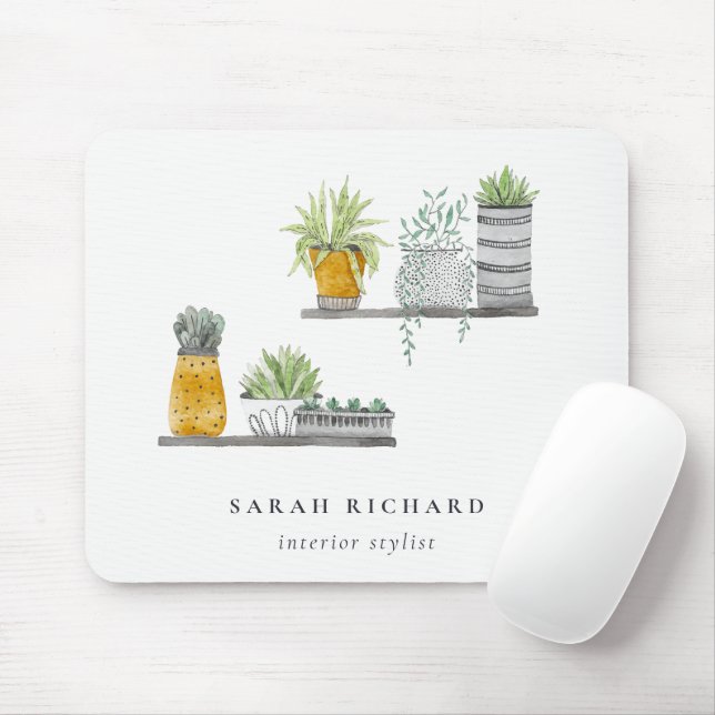 Botanische Pflanze aus gegossenem Haus Mousepad (Mit Mouse)
