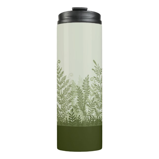 Botanische Pflanze Illustration Thermal Tumbler Thermosbecher (Vorderseite)