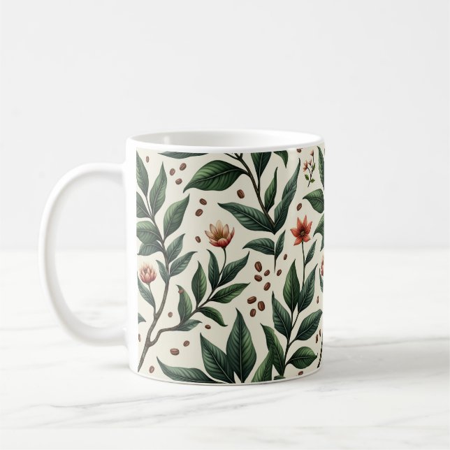 Botanische Pflanze Kaffeetasse (Links)